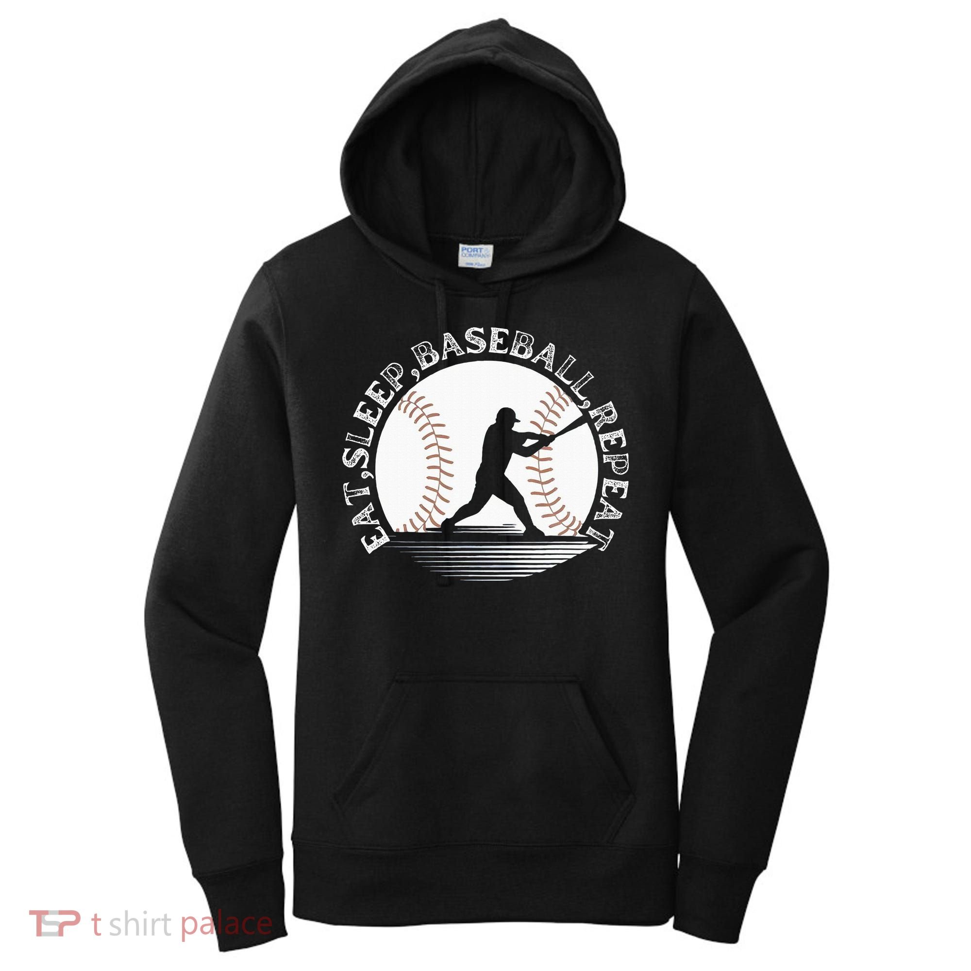 Eat Sleep Baseball Repeat Baseball Player Women's Hoodie