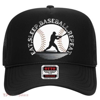 Eat Sleep Baseball Repeat Baseball Player Hat