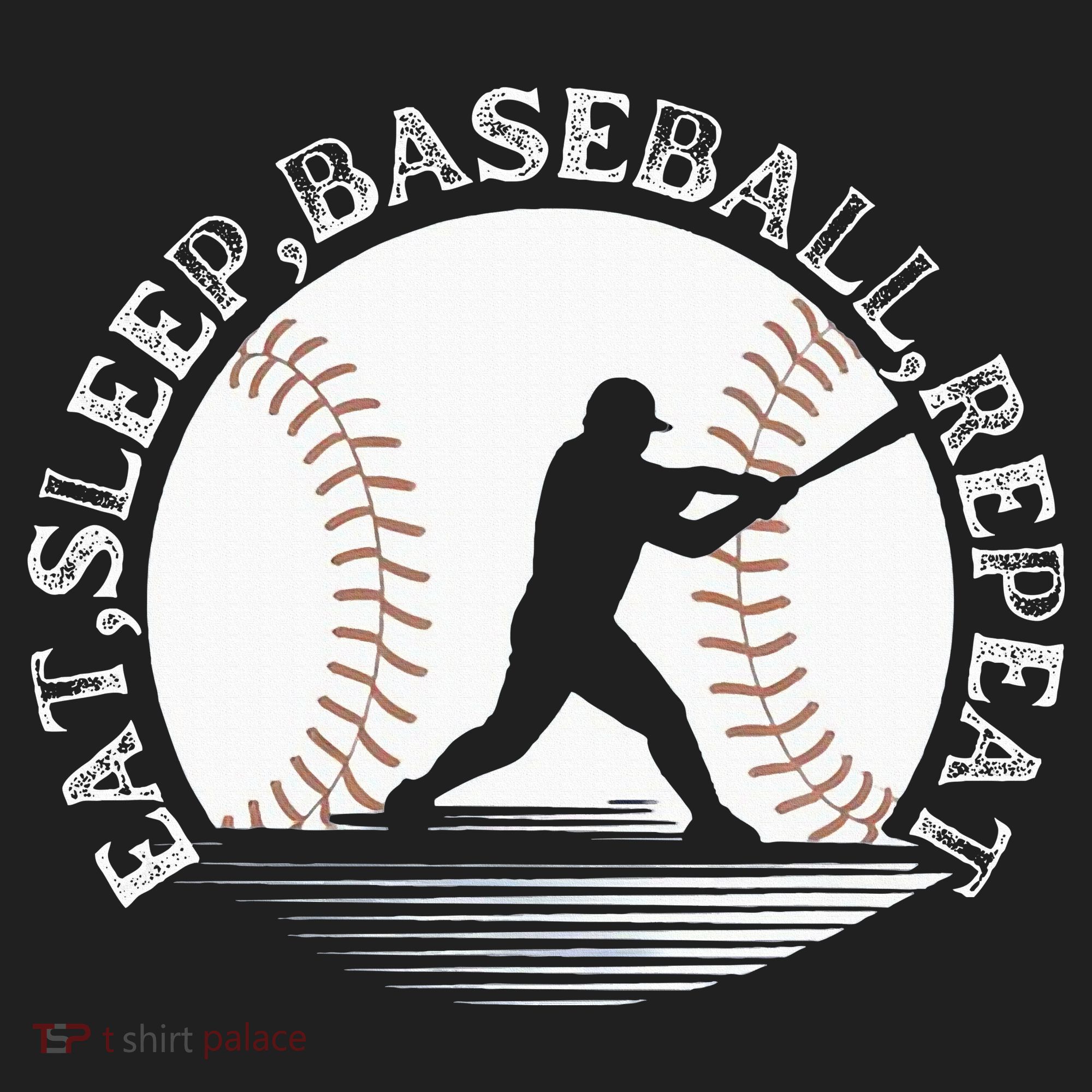 Eat Sleep Baseball Repeat Baseball Player Hat