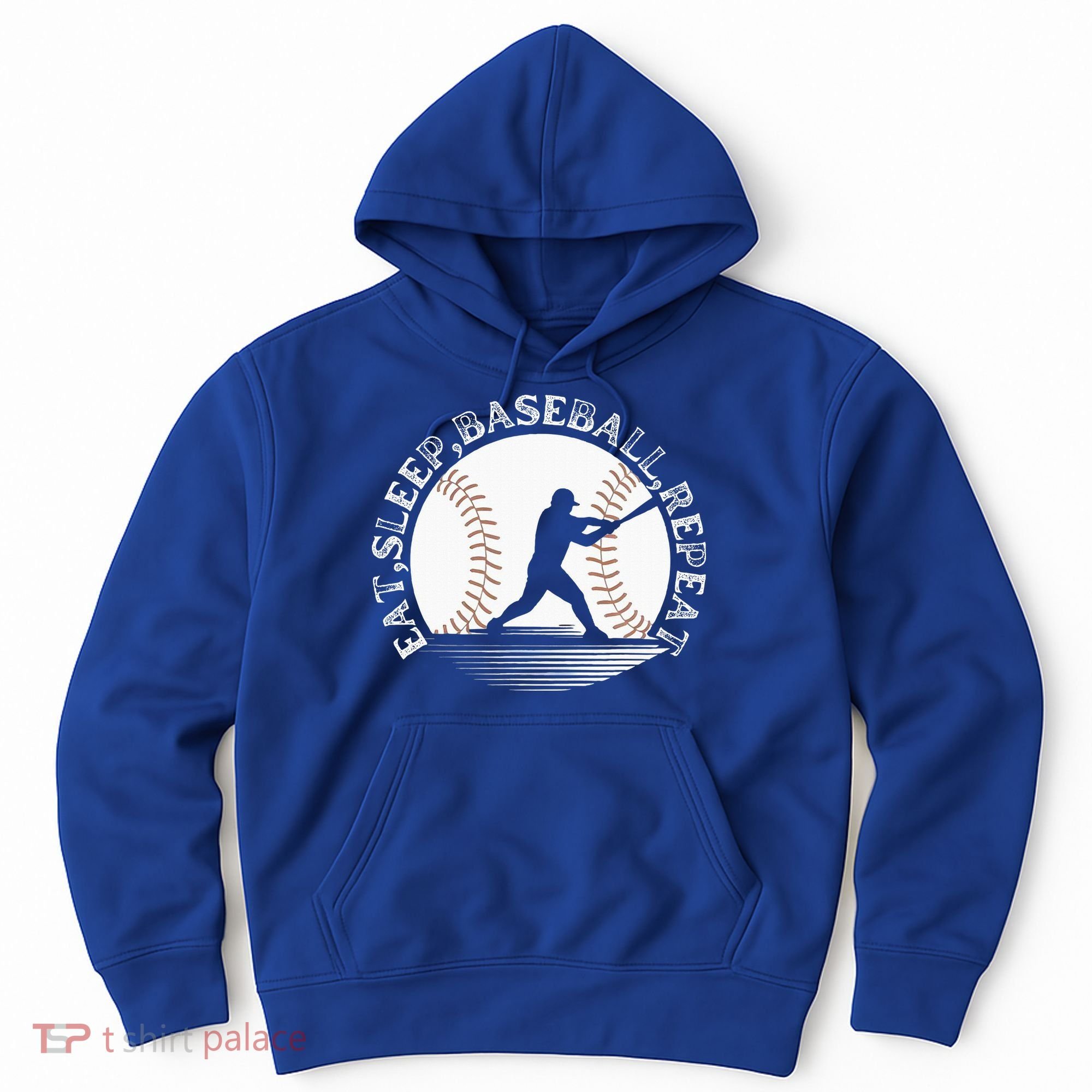 Eat Sleep Baseball Repeat Baseball Player Hoodie
