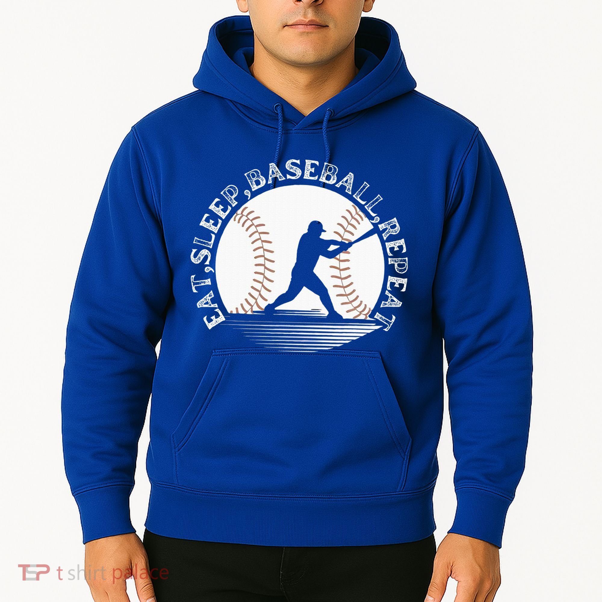 Eat Sleep Baseball Repeat Baseball Player Hoodie