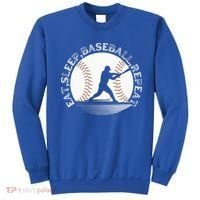 Eat Sleep Baseball Repeat Baseball Player Sweatshirt thumb 0