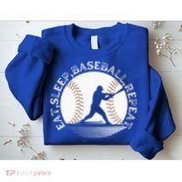 Eat Sleep Baseball Repeat Baseball Player Sweatshirt thumb 2