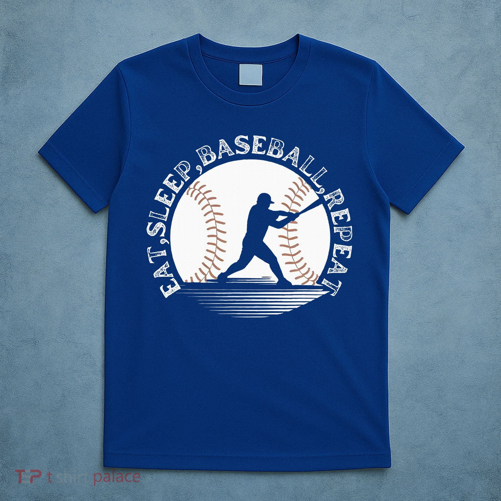 Eat Sleep Baseball Repeat Baseball Player T-Shirt
