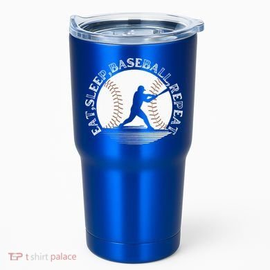 Eat Sleep Baseball Repeat Baseball Player Tumbler
