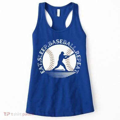 Eat Sleep Baseball Repeat Baseball Player Women's Tank Top