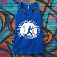 Eat Sleep Baseball Repeat Baseball Player Women's Tank Top thumb 3