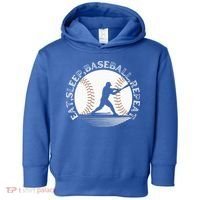 Eat Sleep Baseball Repeat Baseball Player Toddler Hoodie thumb 0
