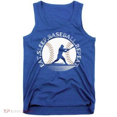 Eat Sleep Baseball Repeat Baseball Player Tank Top