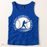 Eat Sleep Baseball Repeat Baseball Player Tank Top thumb 2