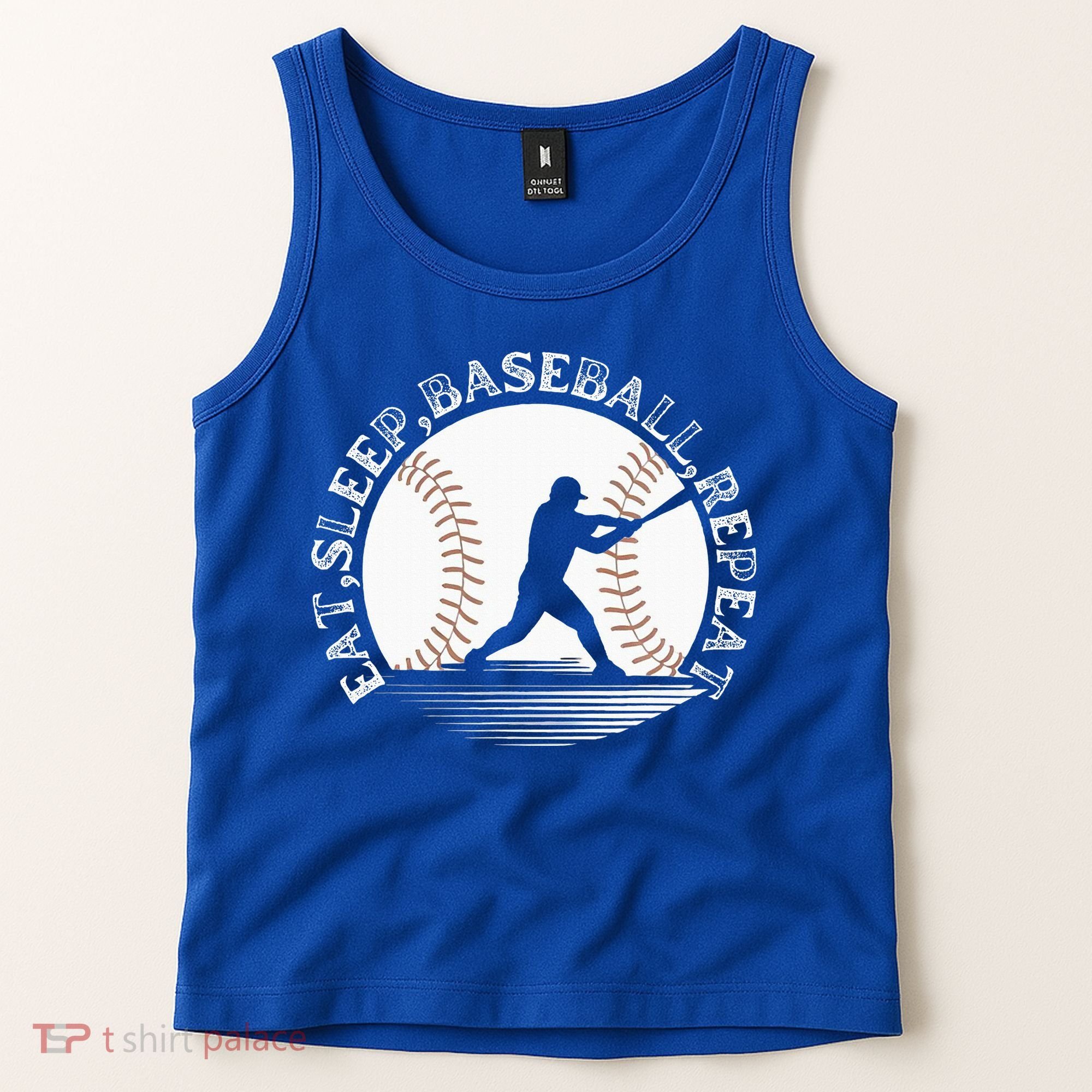 Eat Sleep Baseball Repeat Baseball Player Tank Top
