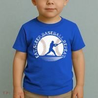 Eat Sleep Baseball Repeat Baseball Player Toddler T-Shirt thumb 2