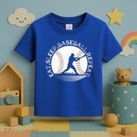 Eat Sleep Baseball Repeat Baseball Player Toddler T-Shirt thumb 3
