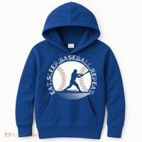 Eat Sleep Baseball Repeat Baseball Player Kids Hoodie thumb 0