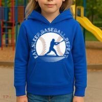 Eat Sleep Baseball Repeat Baseball Player Kids Hoodie thumb 3