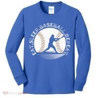 Eat Sleep Baseball Repeat Baseball Player Kids Long Sleeve Shirt thumb 0