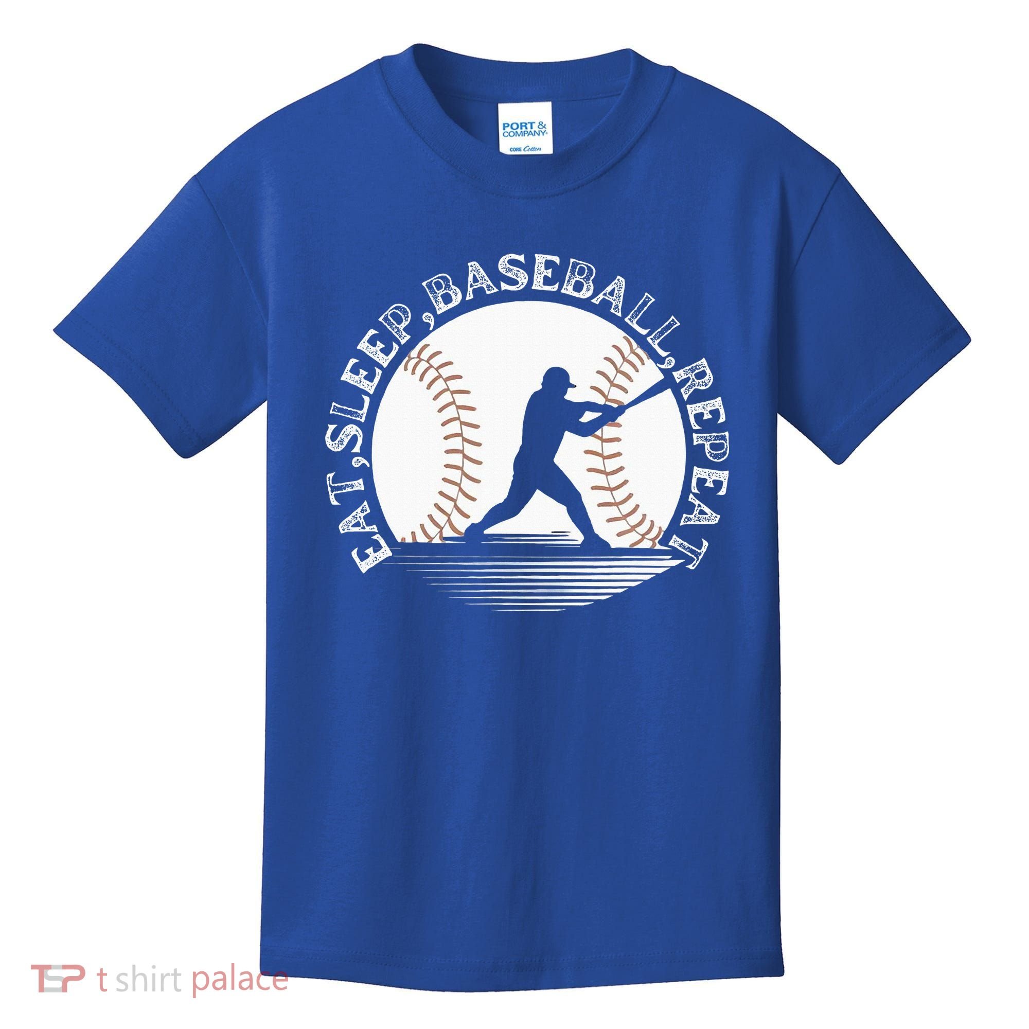Eat Sleep Baseball Repeat Baseball Player Kids T-Shirt