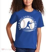 Eat Sleep Baseball Repeat Baseball Player Kids T-Shirt thumb 2