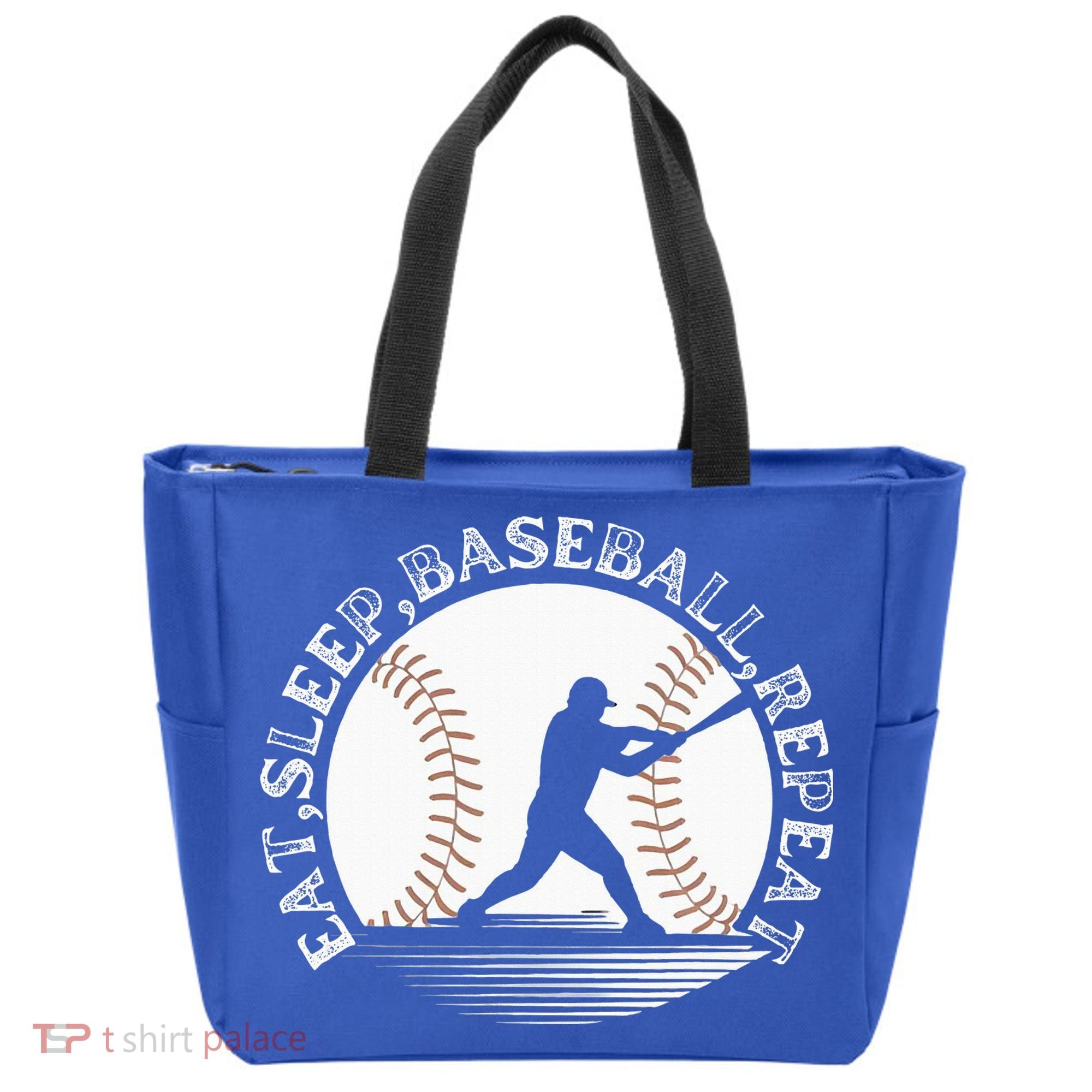 Eat Sleep Baseball Repeat Baseball Player Tote Bag