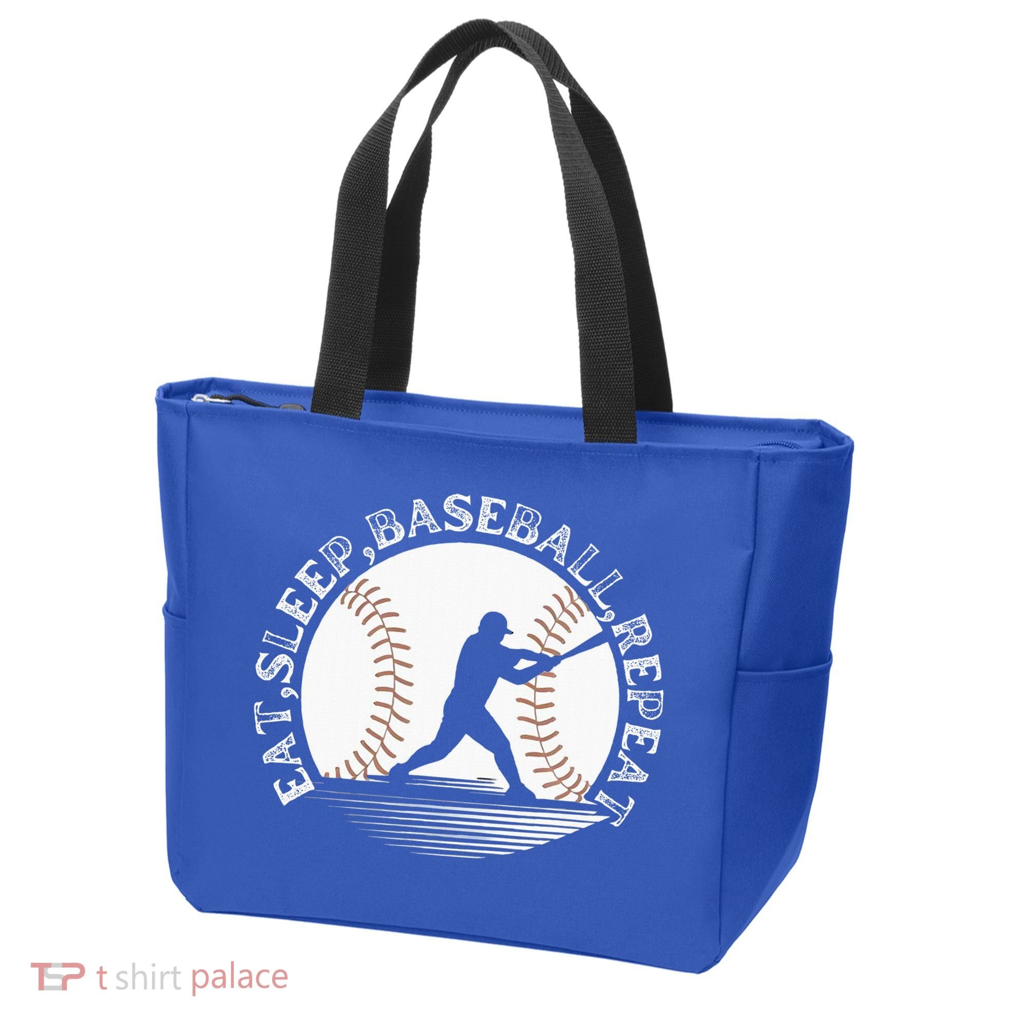 Eat Sleep Baseball Repeat Baseball Player Tote Bag