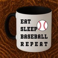 Eat Sleep Baseball Repeat Coffee Mug thumb 2