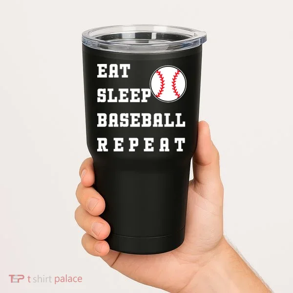 Eat Sleep Baseball Repeat Tumbler