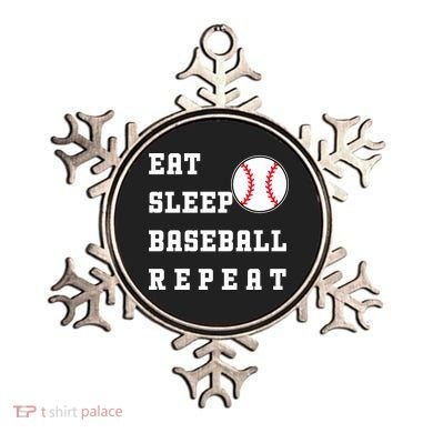 Eat Sleep Baseball Repeat Ornament