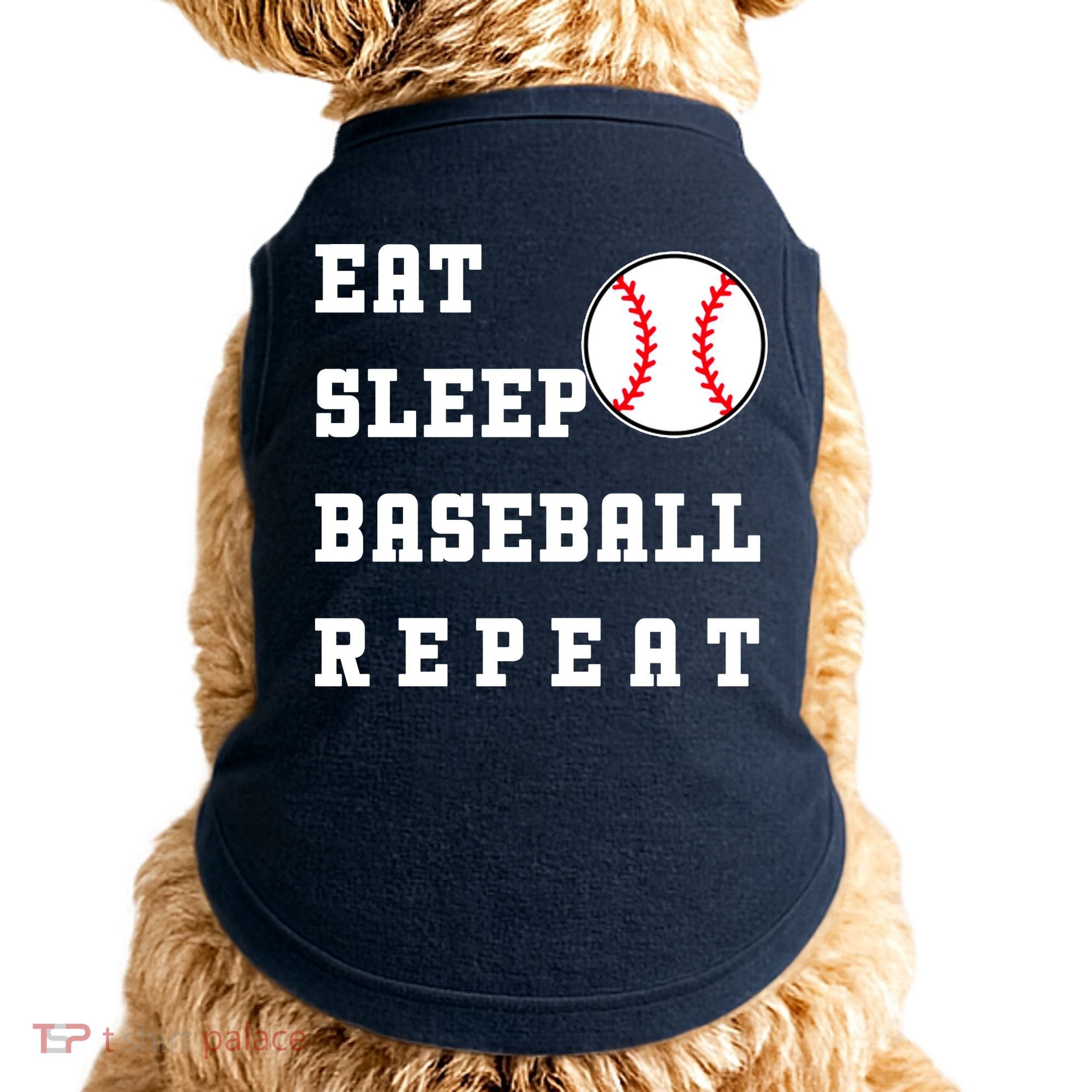 Eat Sleep Baseball Repeat Doggie Tank