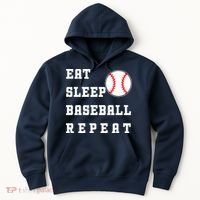 Eat Sleep Baseball Repeat Hoodie thumb 0