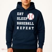 Eat Sleep Baseball Repeat Hoodie thumb 2