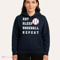 Eat Sleep Baseball Repeat Hoodie thumb 5