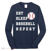 Eat Sleep Baseball Repeat Long Sleeve Shirt thumb 0
