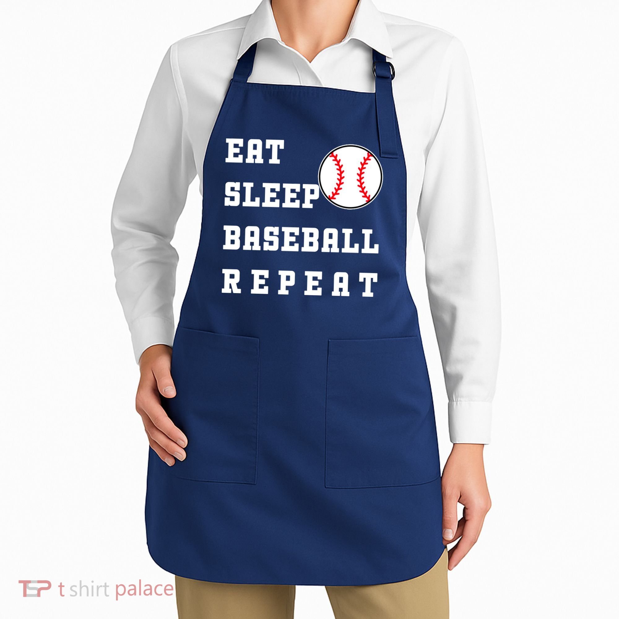 Eat Sleep Baseball Repeat Apron