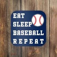 Eat Sleep Baseball Repeat Coaster thumb 0