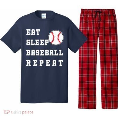 Eat Sleep Baseball Repeat Pajama Set