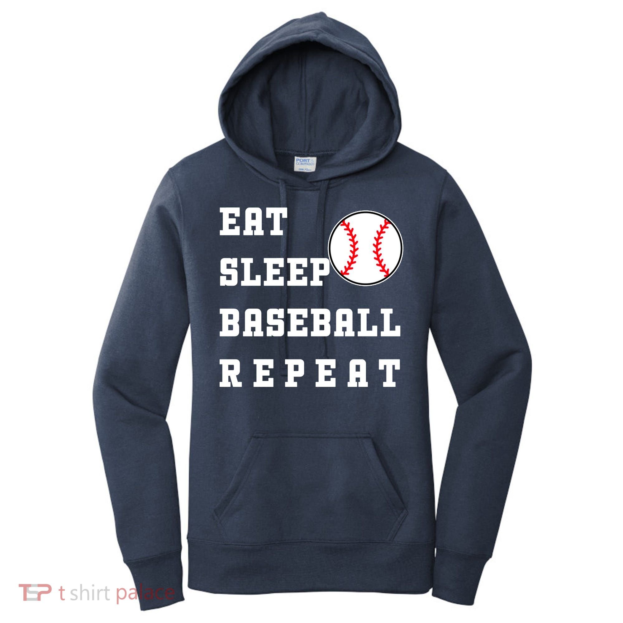 Eat Sleep Baseball Repeat Women's Hoodie