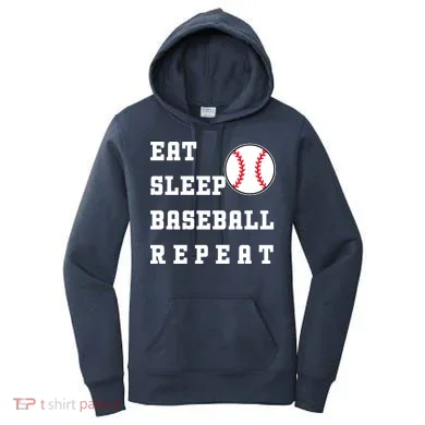 Eat Sleep Baseball Repeat Women's Hoodie