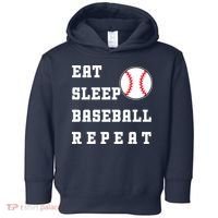 Eat Sleep Baseball Repeat Toddler Hoodie thumb 0