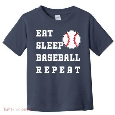 Eat Sleep Baseball Repeat Toddler T-Shirt