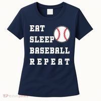 Eat Sleep Baseball Repeat Women's T-Shirt thumb 0