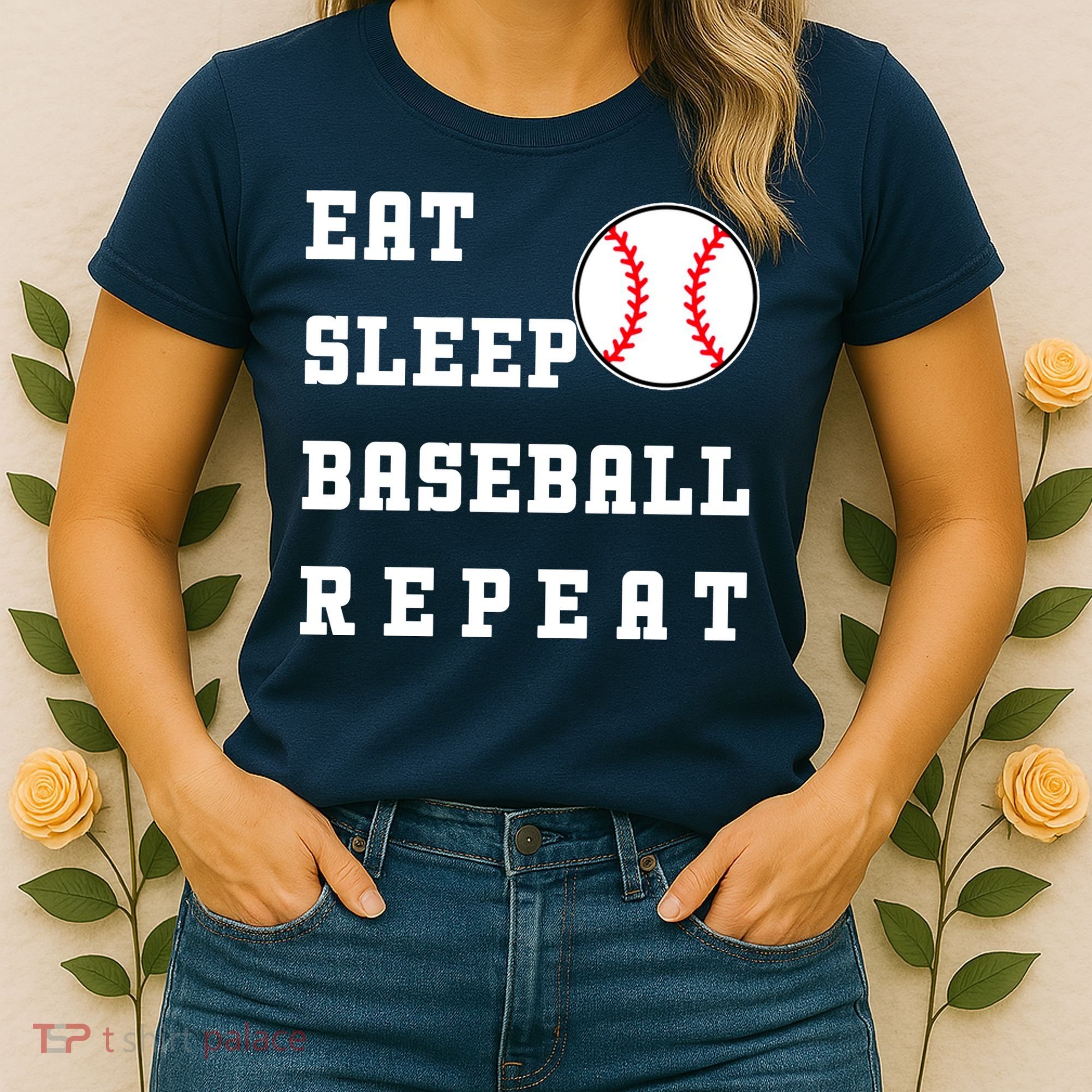 Eat Sleep Baseball Repeat Women's T-Shirt