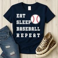 Eat Sleep Baseball Repeat Women's T-Shirt thumb 3