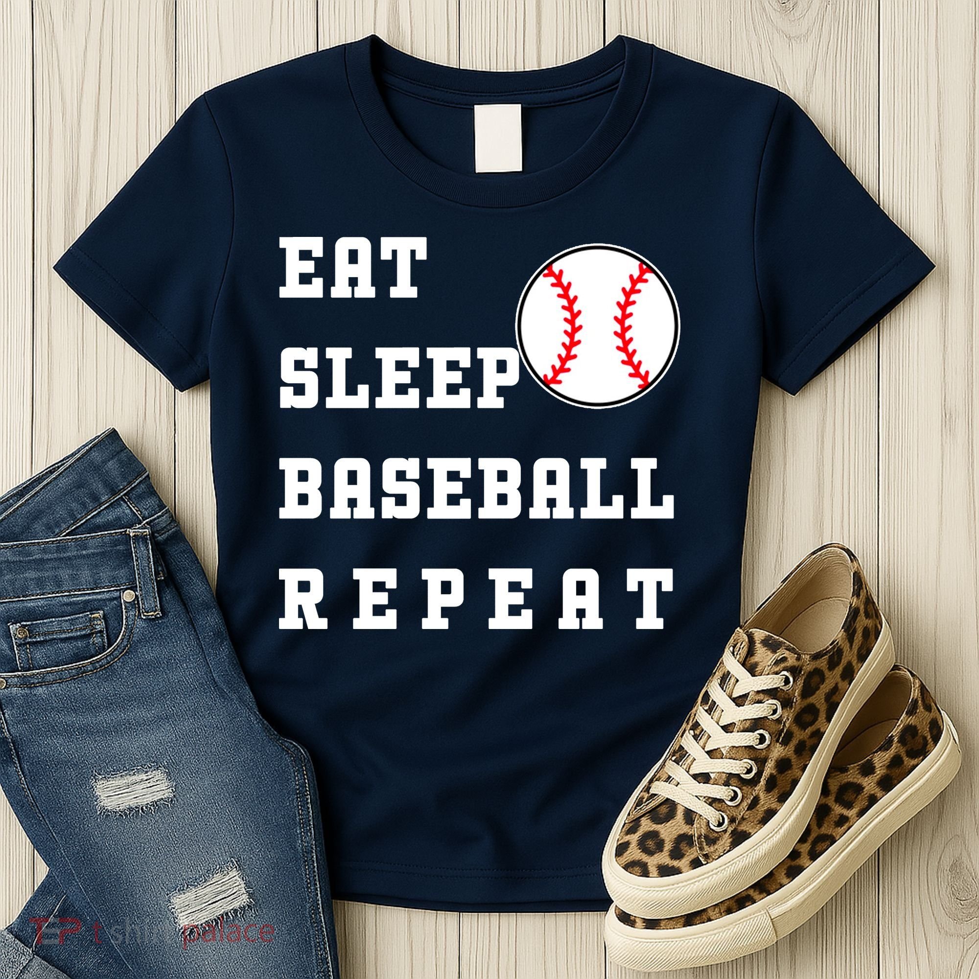 Eat Sleep Baseball Repeat Women's T-Shirt