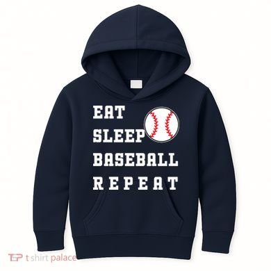 Eat Sleep Baseball Repeat Kids Hoodie