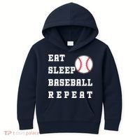 Eat Sleep Baseball Repeat Kids Hoodie thumb 0