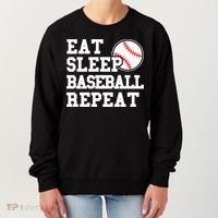 Eat Sleep Baseball Repeat Meaningful Gift Women's Sweatshirt thumb 0