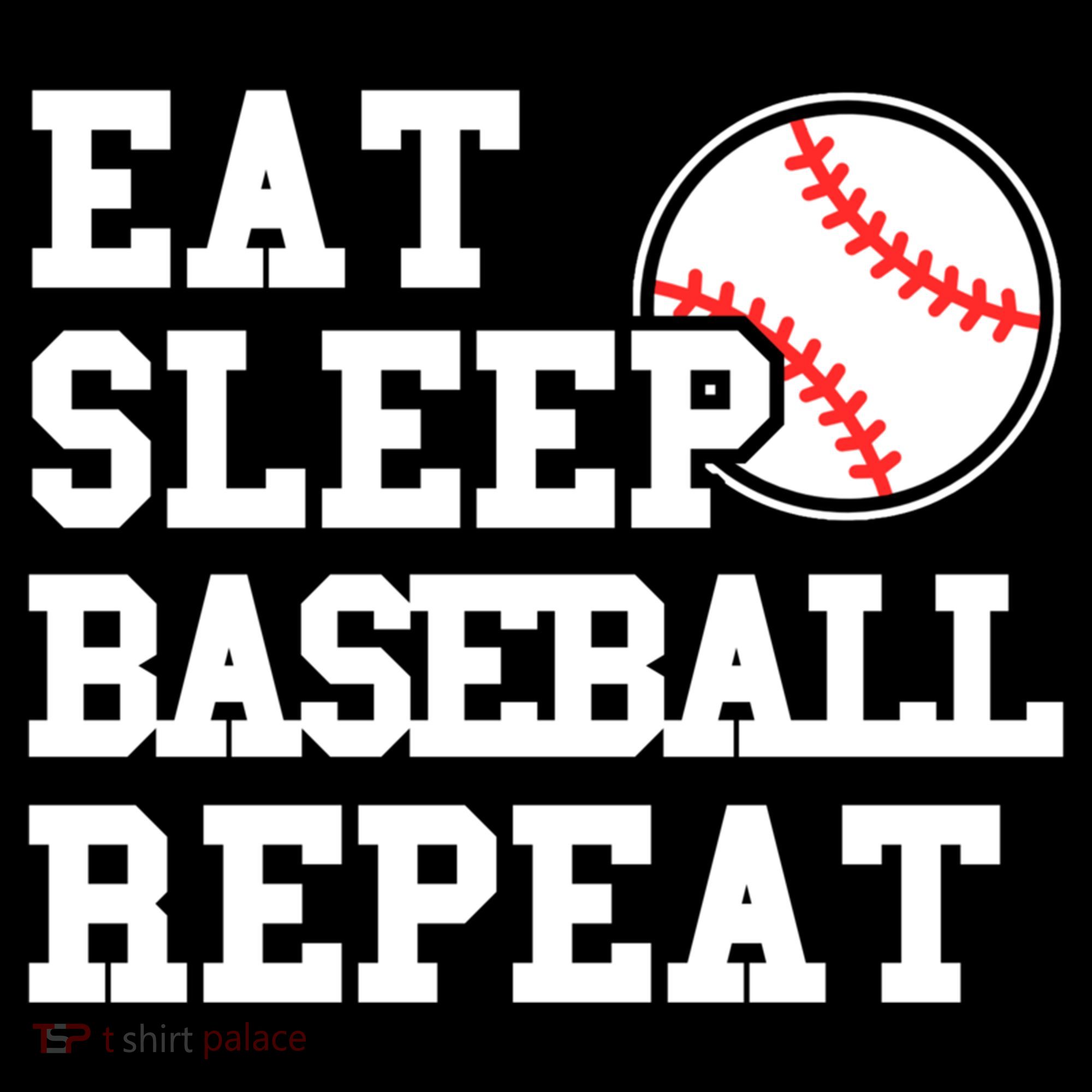 Eat Sleep Baseball Repeat Meaningful Gift USA-Made Doggie Bandana