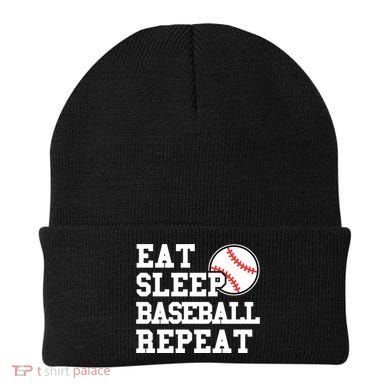 Eat Sleep Baseball Repeat Meaningful Gift Beanie
