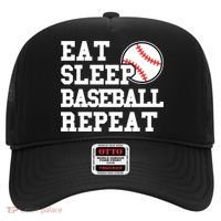 Eat Sleep Baseball Repeat Meaningful Gift Hat thumb 0
