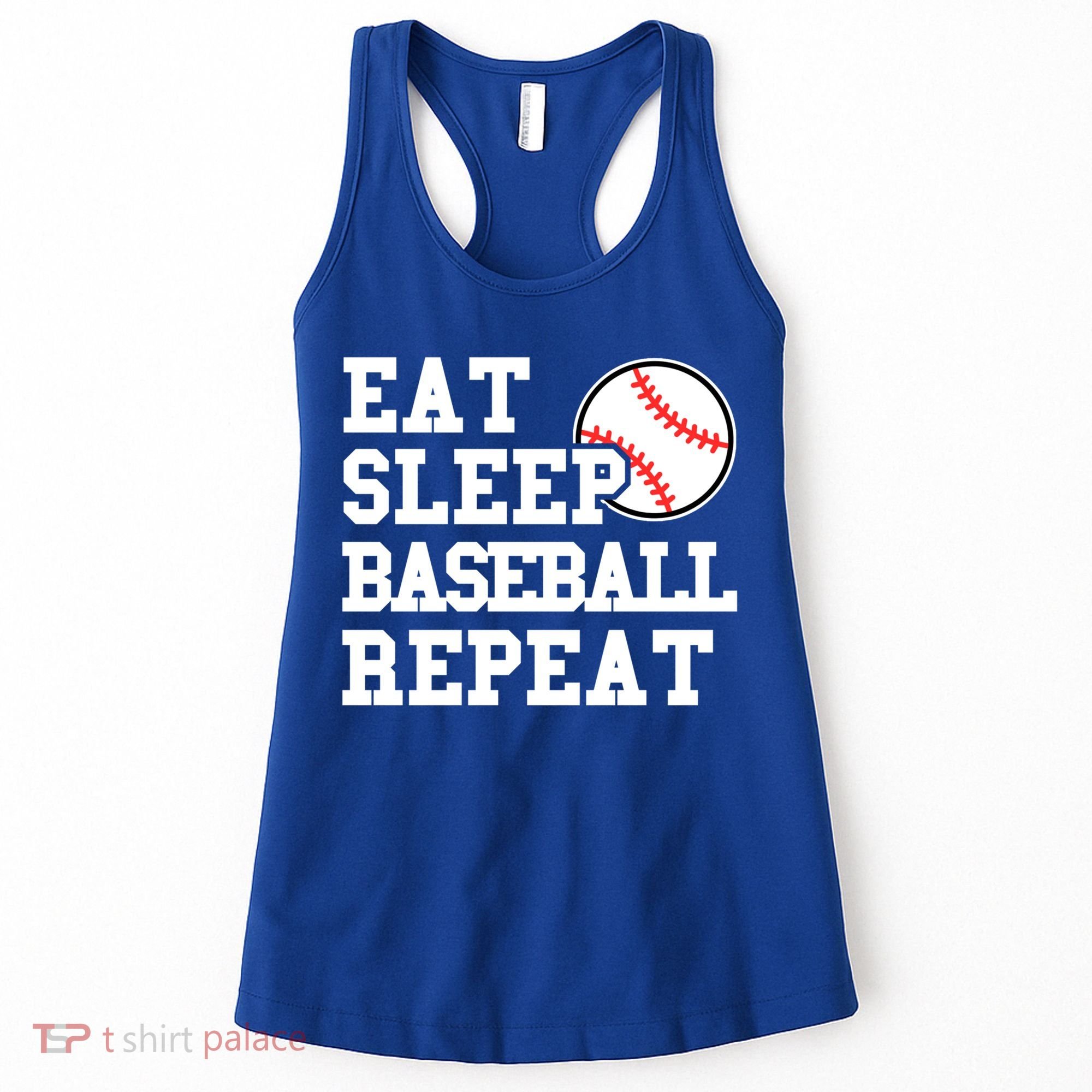 Eat Sleep Baseball Repeat Meaningful Gift Women's Tank Top